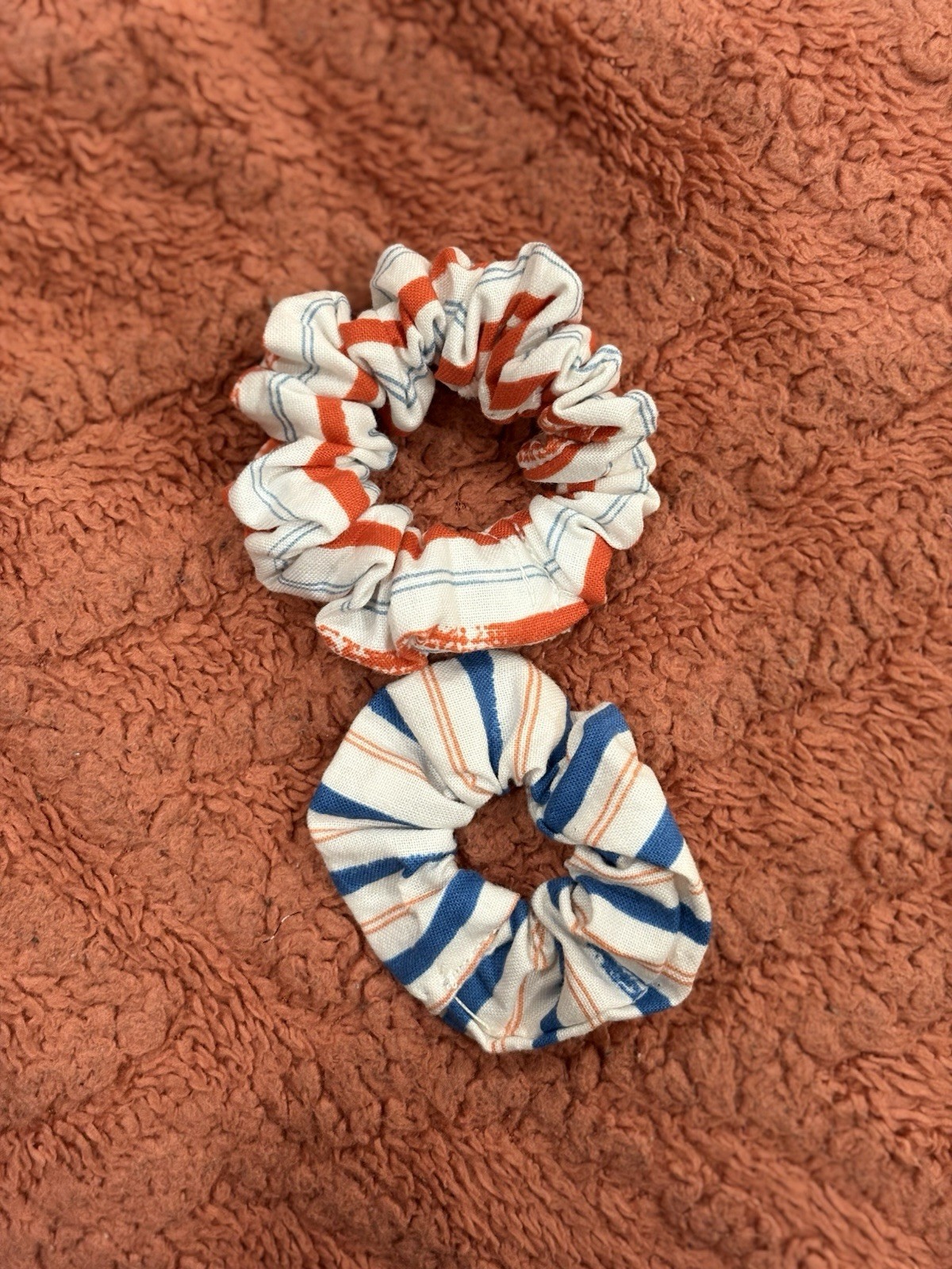 Handmade Mini Scrunchies with Deadstock Rifle Paper Co. Fabric