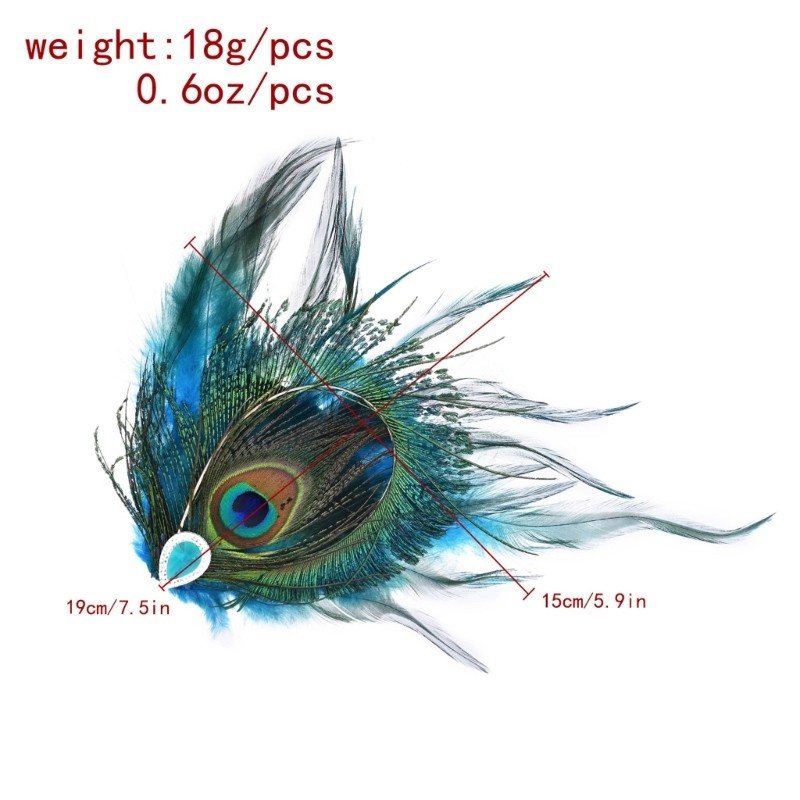 Unique Peacocks Feathered Hairpiece Stylish Hair Adornment for Special Occasions