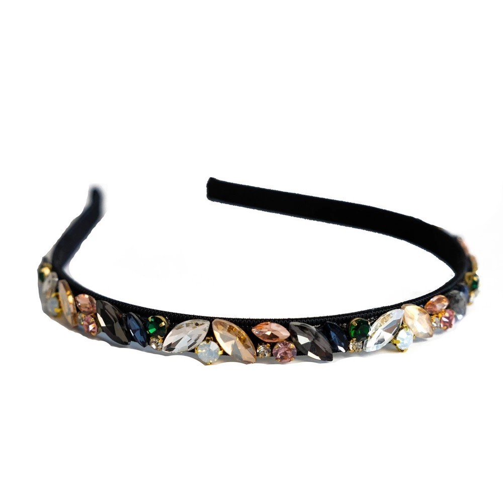 LXLM Black Gem Stones Headband – 25% Off 5+ Items