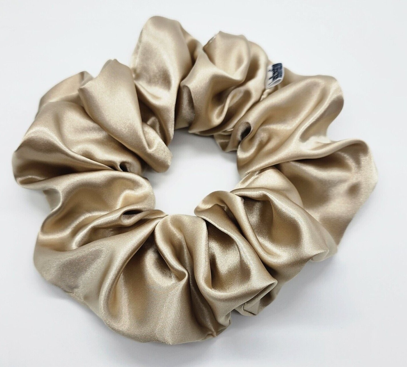 XXL Jumbo Women Charmeuse Champagne Satin Scrunchie Elastic Mothers Day Birthday