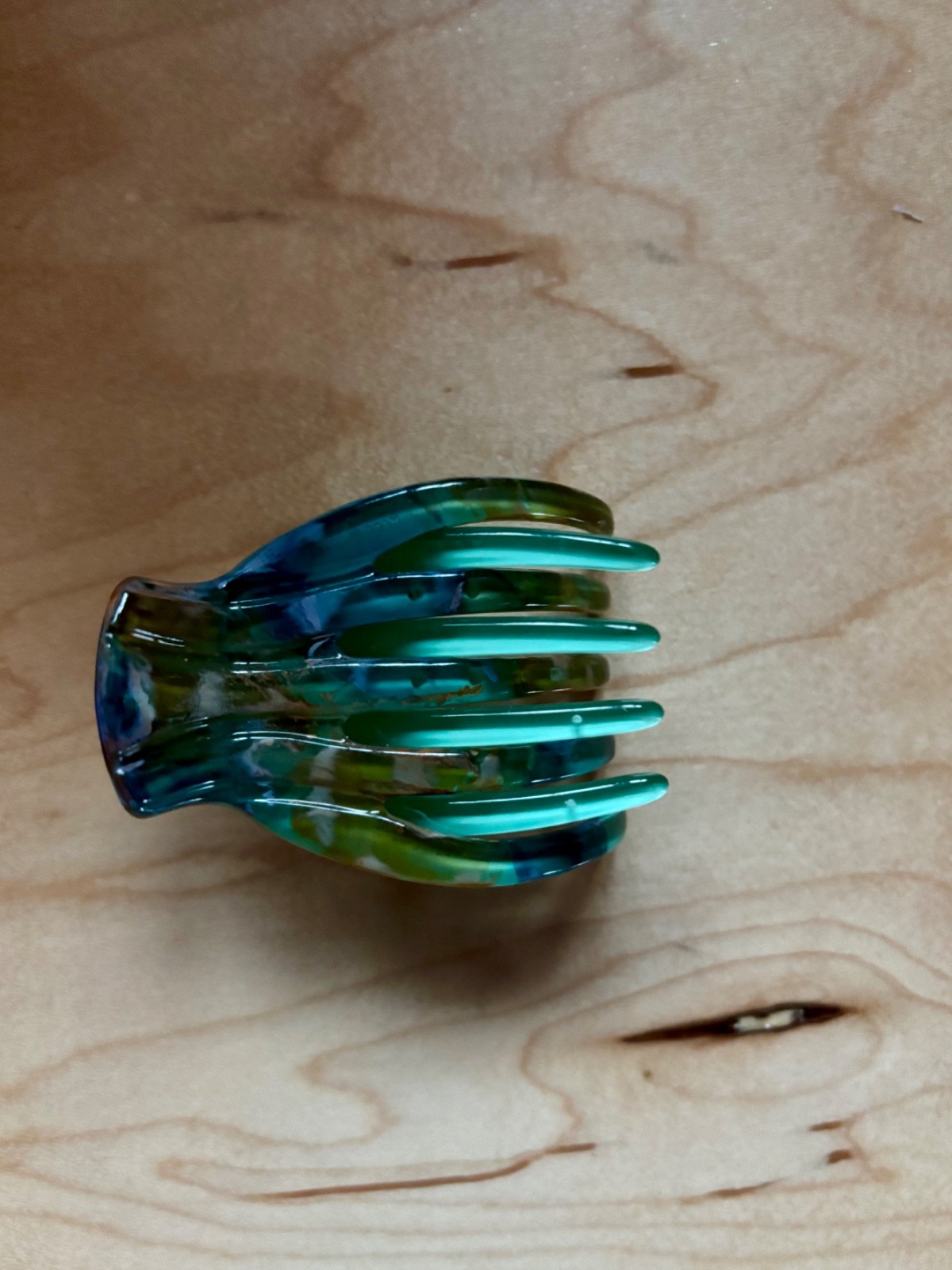 Medusa’s Heirlooms Small Yoga Hair Clip – Turquoise Green