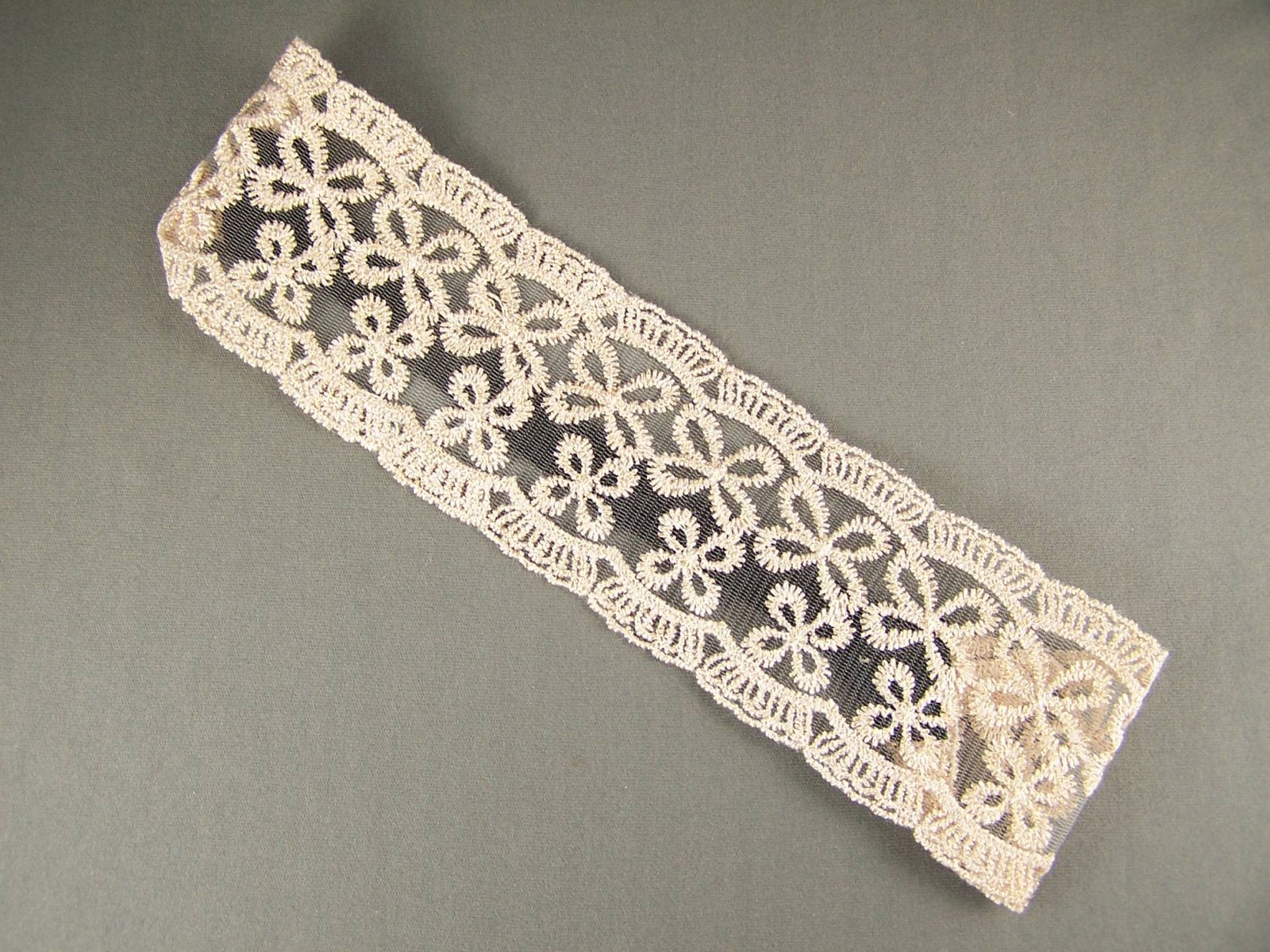 Cream Off White Gold 2.5″ wide stretch Lace headband hair band accessory