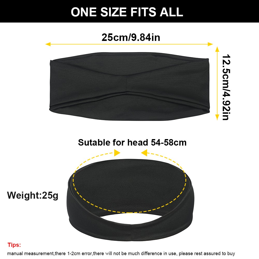 Moisture Wicking Sweatband Sports Headband Fitness Yoga Hairband Gym Head Band