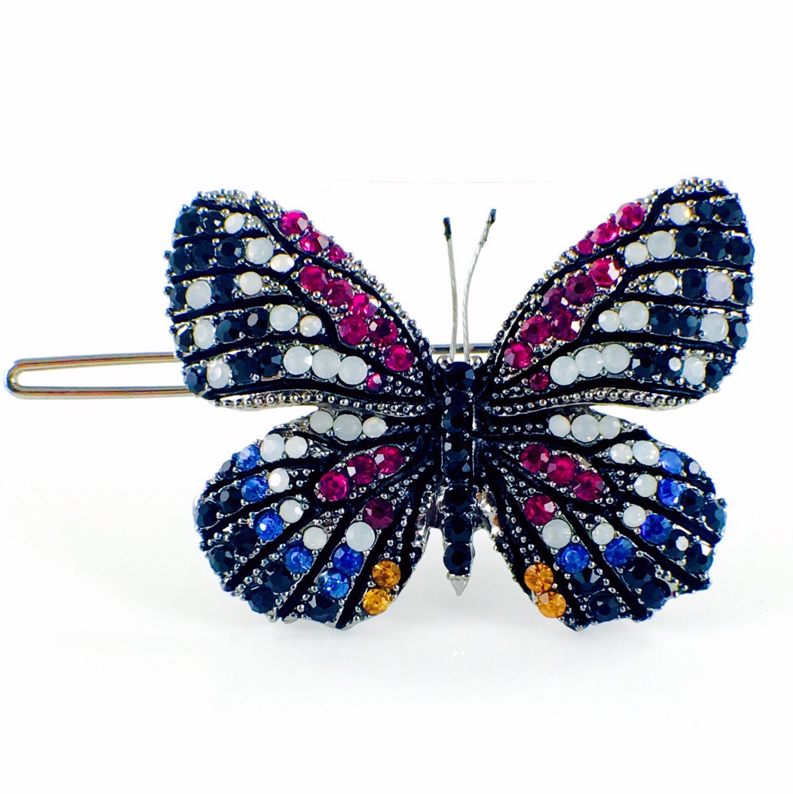 USA BUTTERFLY Hair Clip Hairpin use Swarovski Crystal Elegant Unique PURPLE B-3