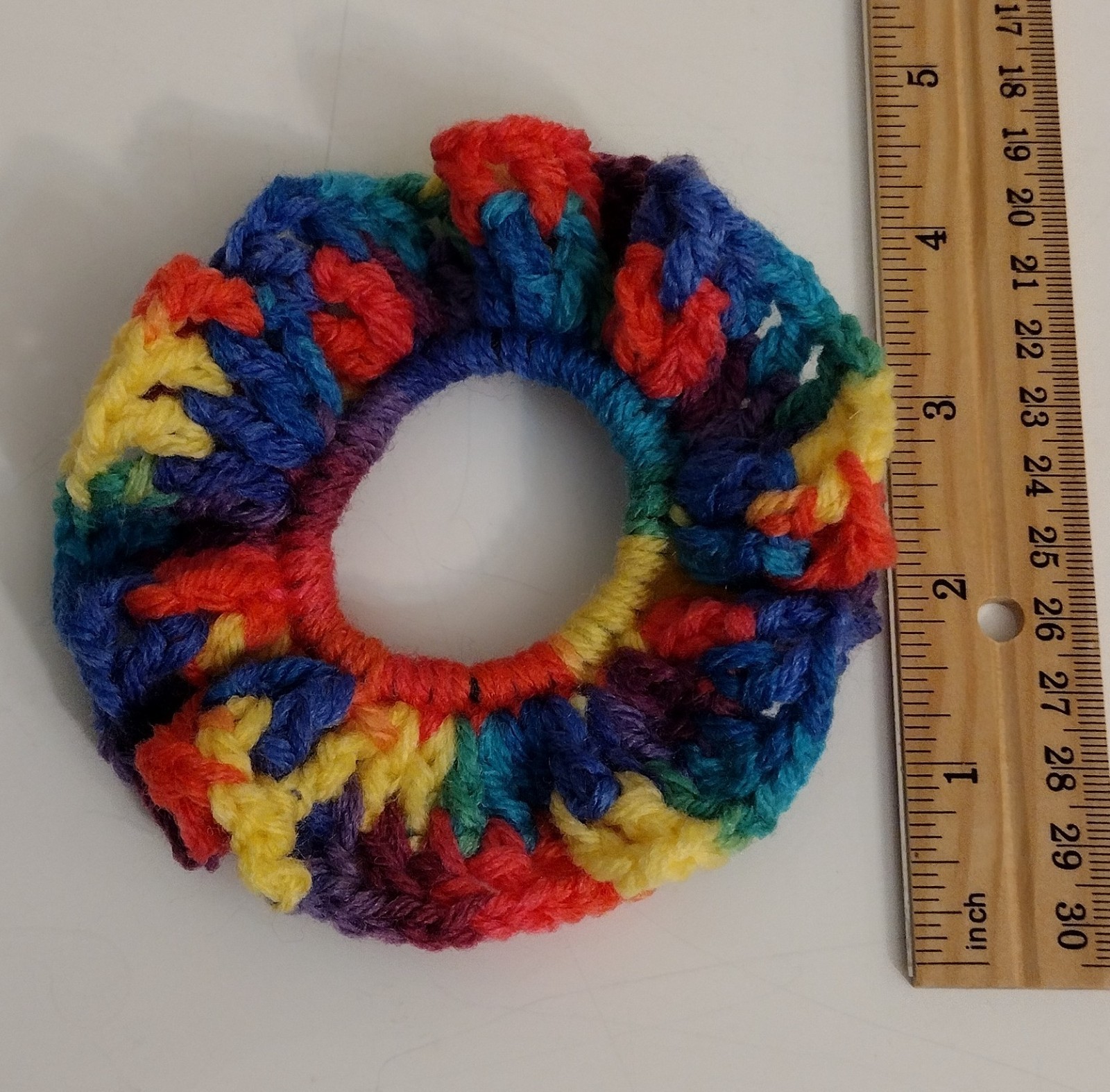 Hair Scrunchie Accessory Handmade Crochet, Various Colors