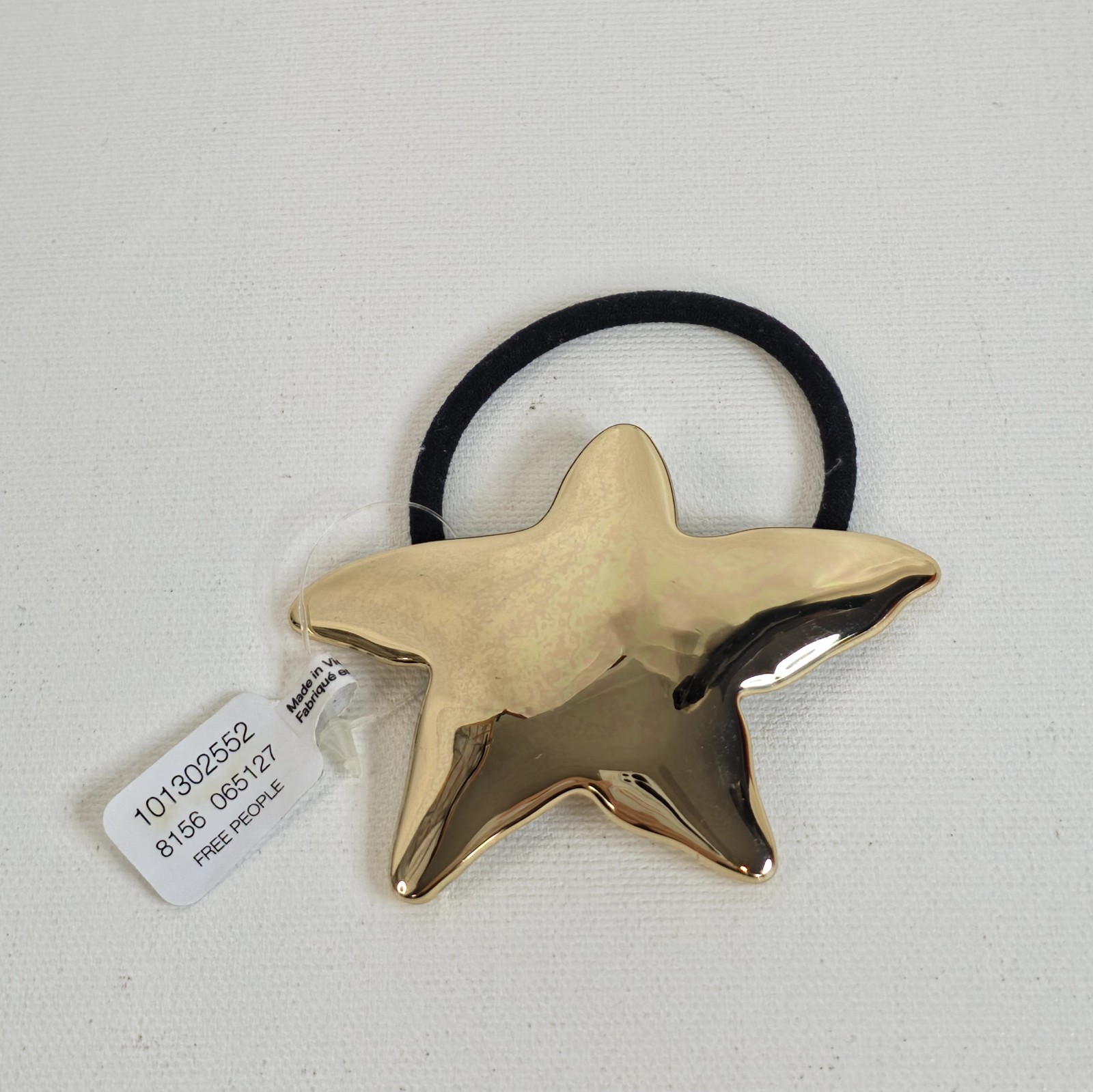Free People Written in the Stars Gold Hair Tie Star Ponytail Holder Accessory