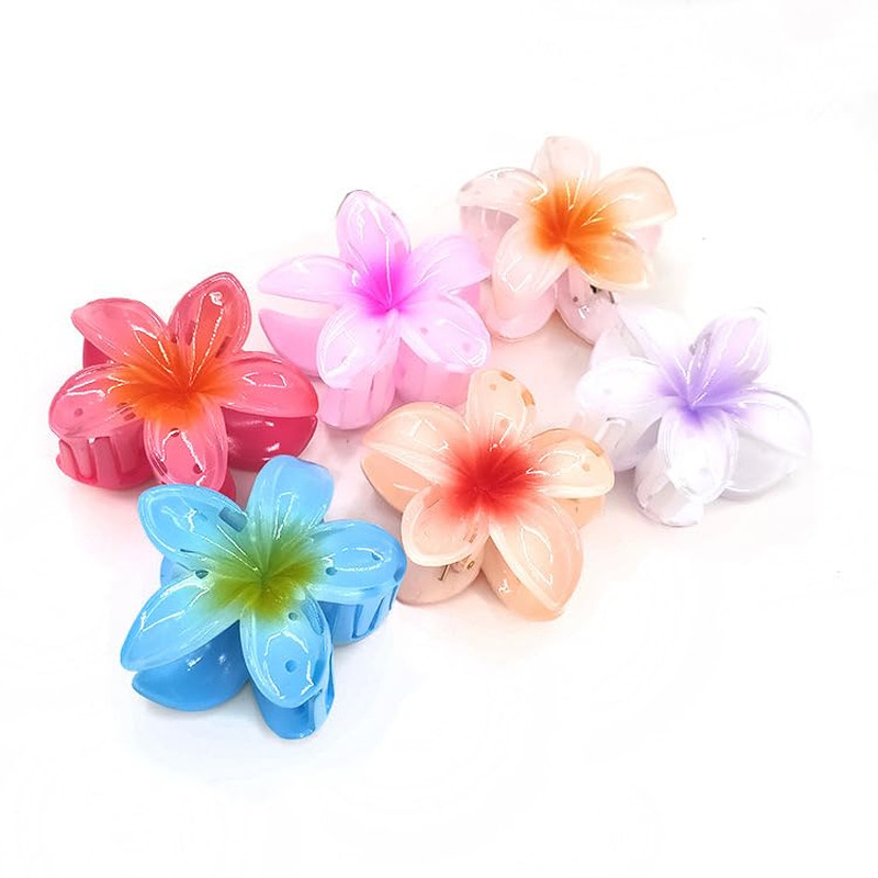 6PCS Flower Hair Clips, Large Claw Clips for Women Thick Hair, Non Slip Strong