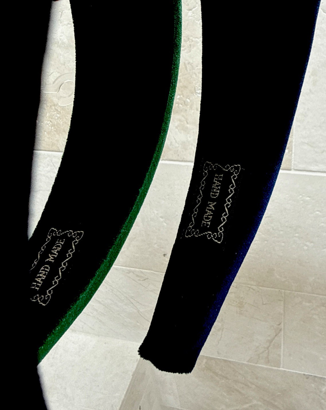 Lot of 3 Velvet Headbands Green Burgundy Midnight Blue Handmade NEW