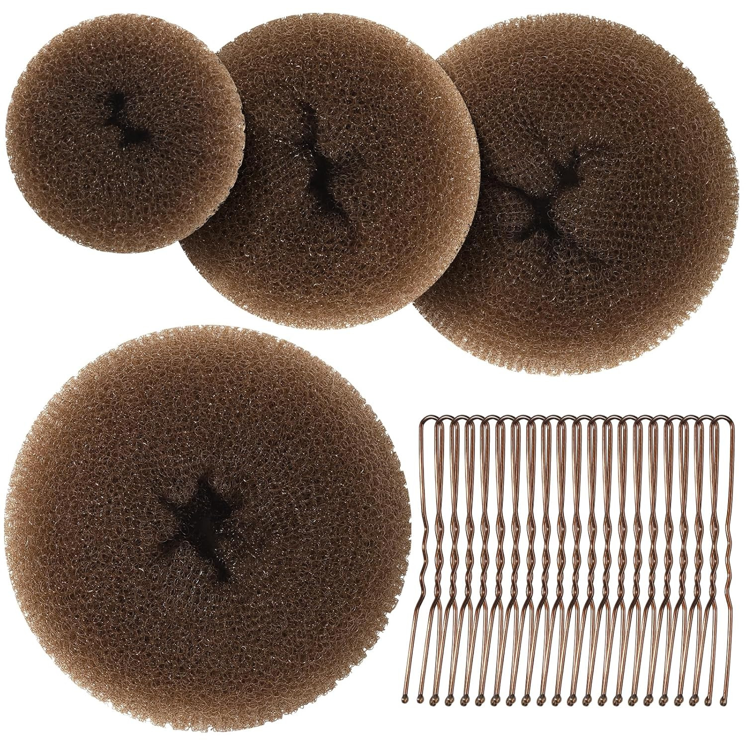 Hair Bun Maker, Hair Buns for Kids Girls, Hair Donuts, Ballet Bun Maker,4 Size,