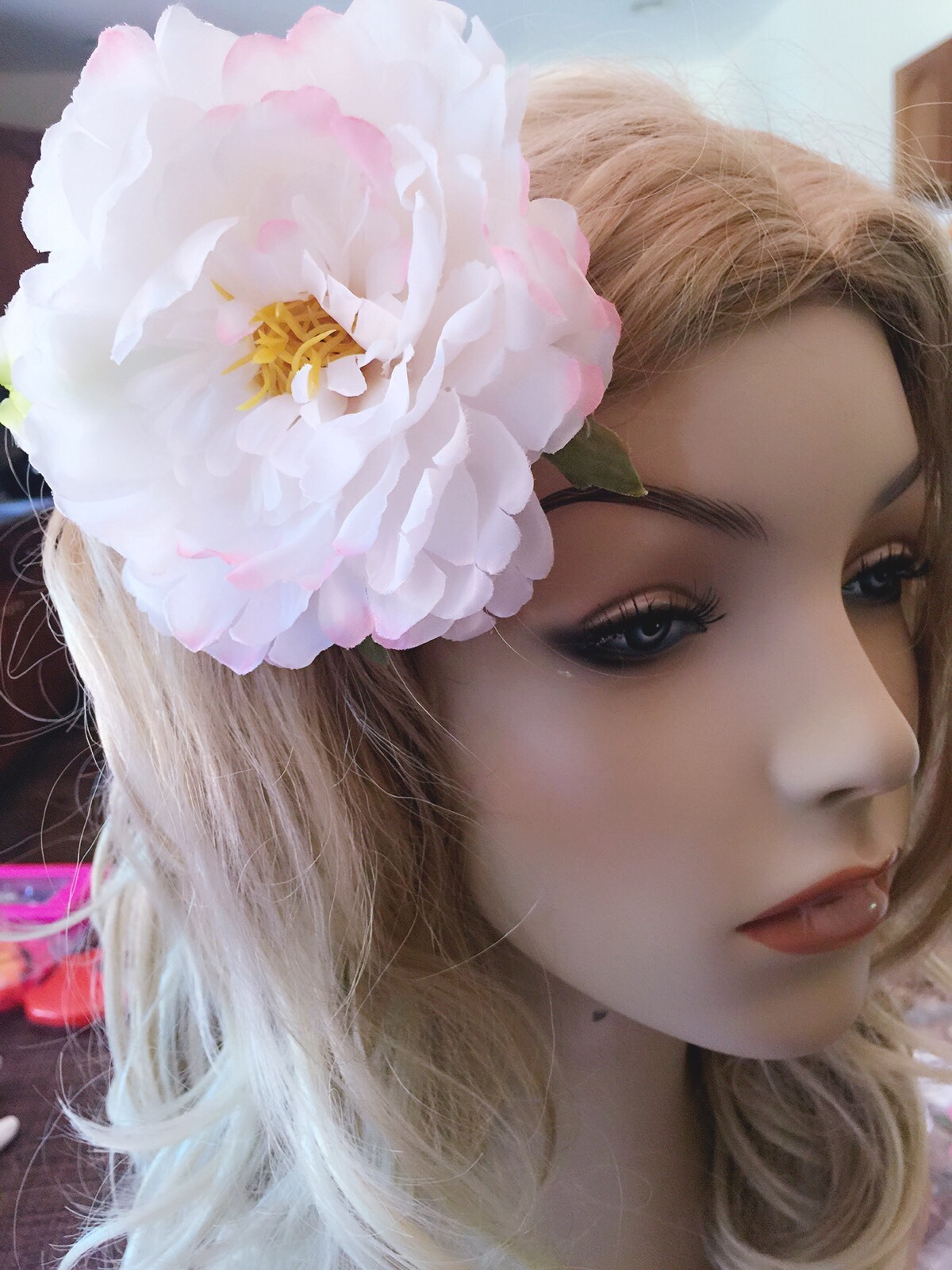 USA SELLER Hair Fashion Fabric Flower Clip Brooch Beach PIN White New