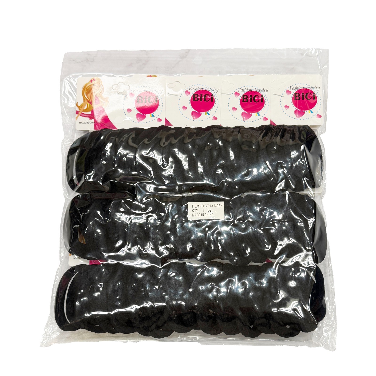 96 pcs Bulk Black Elastic Hair Ties Ponytail Holders *US SELLER*