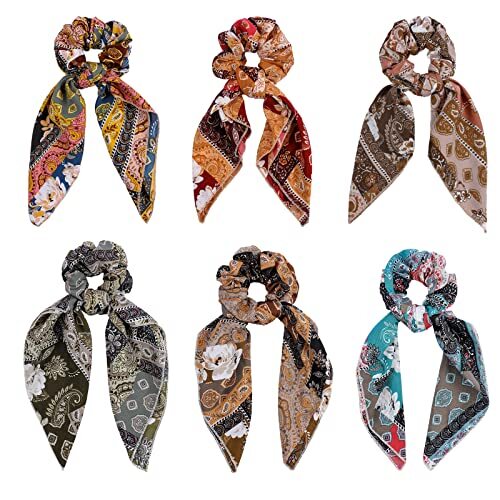 Paisley Scrunchie Hair Accessories – Chiffon Hair Scarf Bandana, paisley1