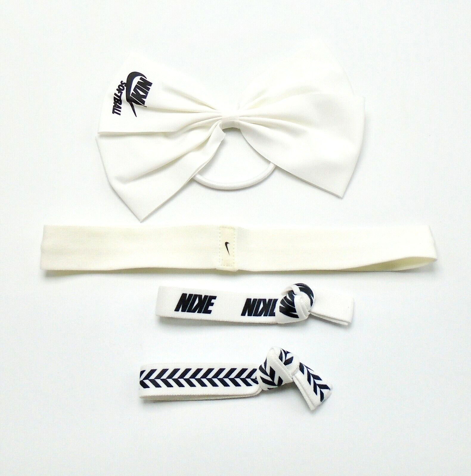 Nike Game Ready Ponytail Holder Set Bow Headband Softball Team