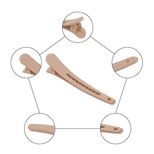 24 PCS Hair Clips for Styling Sectioning – 3.1 Inch Matte Alligator No Khaki