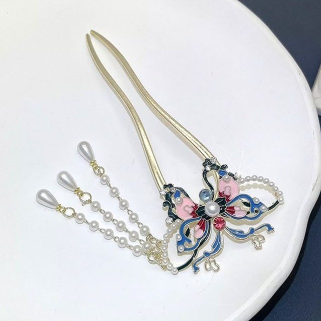 Chinese Style Butterfly Hairpin Hanfu Qipao Hairpin Ancient Style Headpiece