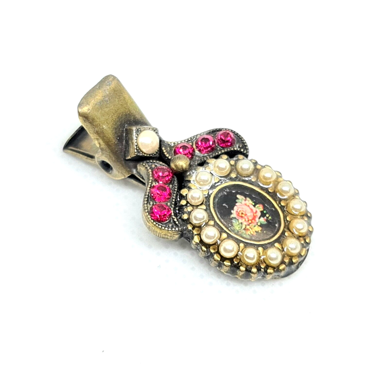 Lovely Hand Made Crystals Hair pin Clip By Michal Negrin beautiful Unique #72#