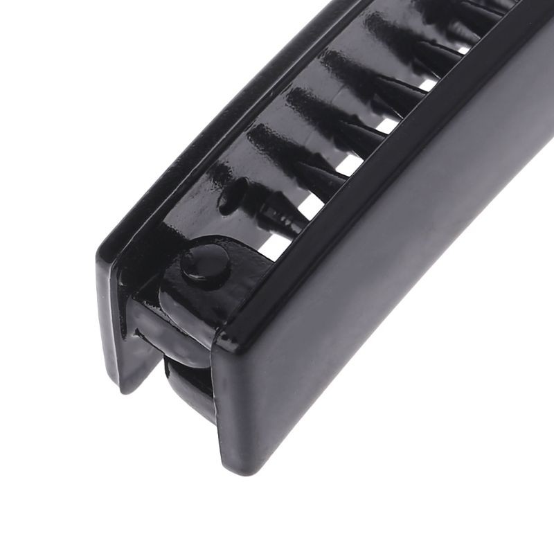 2 Pieces 10 for cm Banana Hair Clips Black Square for Head Plastic Barrette