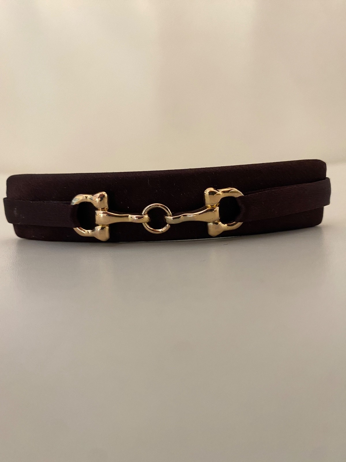 L. Erickson USA Silk Bit Volume Barrette Sable Brown 100% Silk Charmeuse Barette