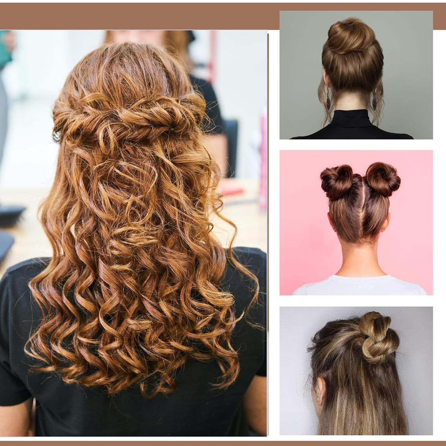 10 Pcs Spiral Bobby Hair Pins Brown Hair Screws Hair Twister Alloy Hair