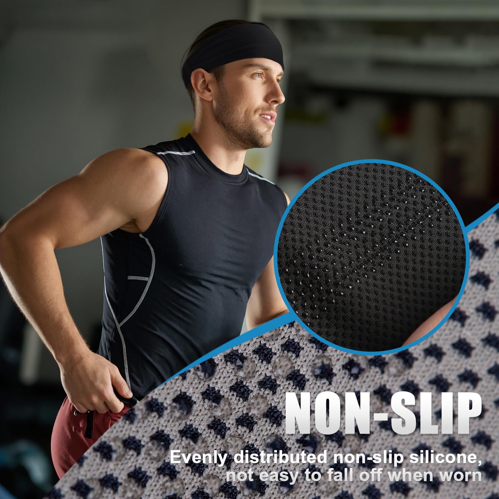 Cooling Sports Headbands for Men 4 Pack: Instant Cooling Moisture Wicking Swe…