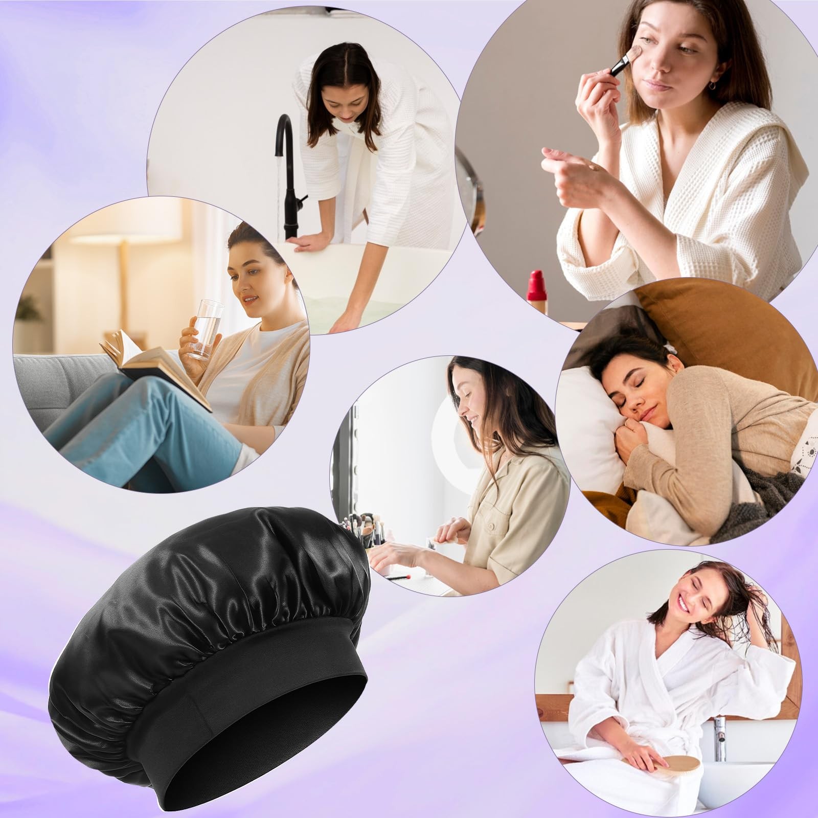 Yuanan 12 PCS Bonnets for Black Women, Mens Bonnet One Size,