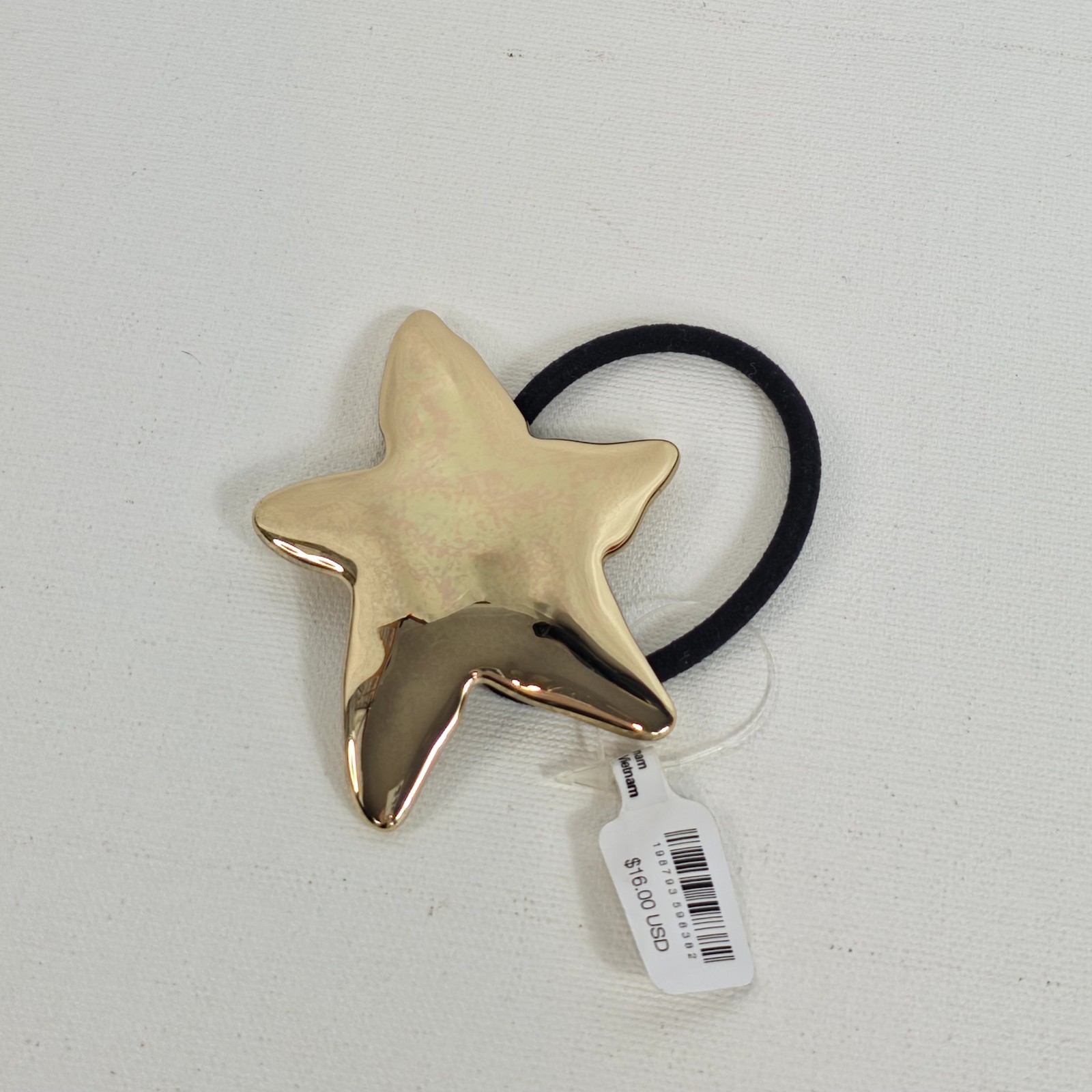 Free People Written in the Stars Gold Hair Tie Star Ponytail Holder Accessory
