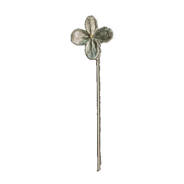 MICHAEL MICHAUD WHITE HYDRANGEA HAIR PIN SILVER TONE HA109
