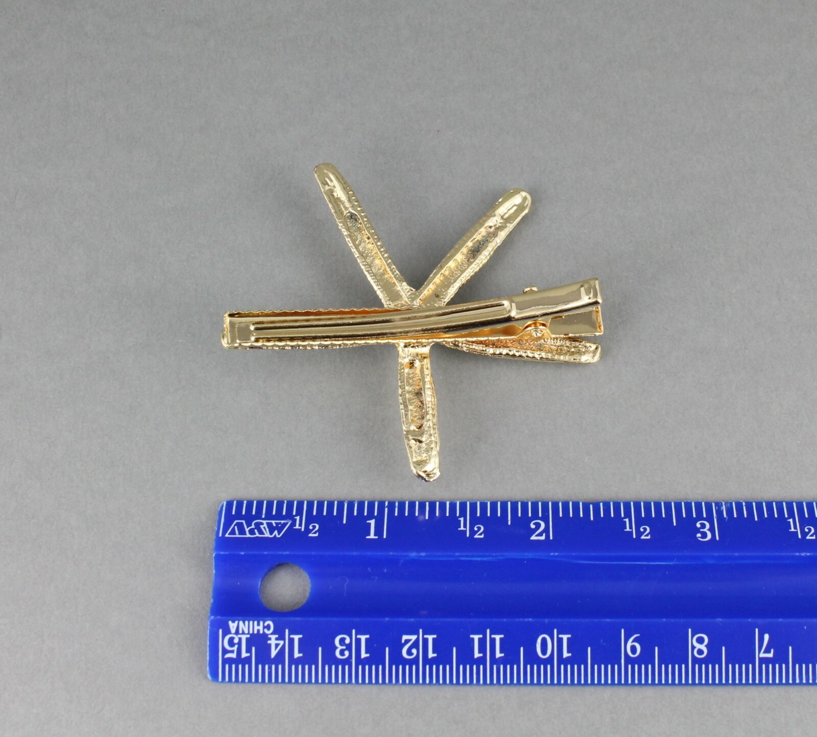 Gold Starfish barrette metal hair clip barrette star fish hair clip clamp