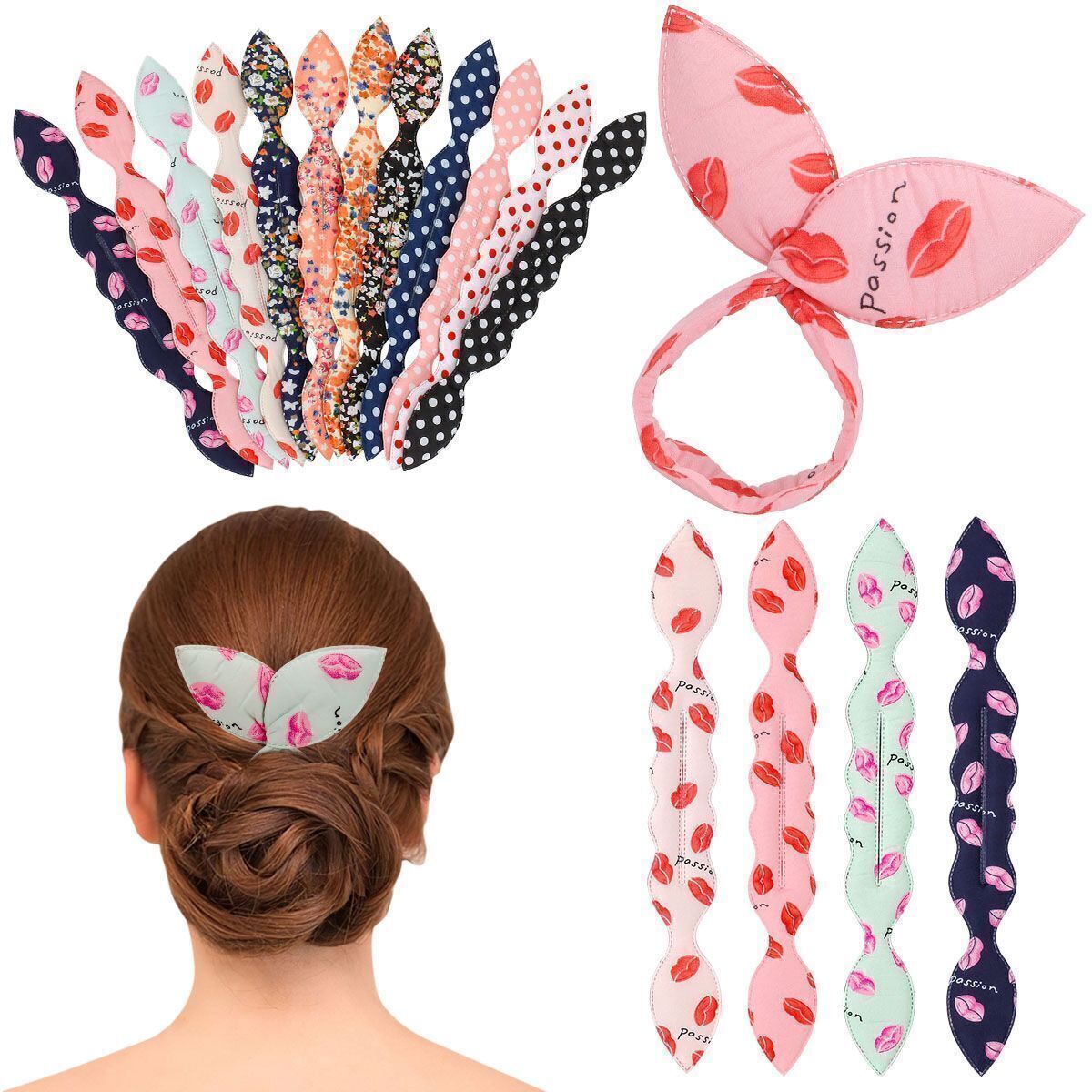 Deft Hair Bun Maker Bow Donut Cloth Makers French Twist Clip Magic Headband Tool