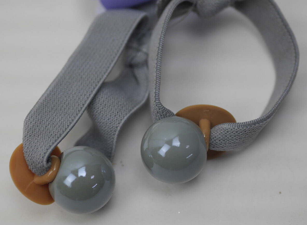 ICING Gray Knotted Headband & Clare’s Gray & Yellow Beaded Band Hair Ties 2 Pack