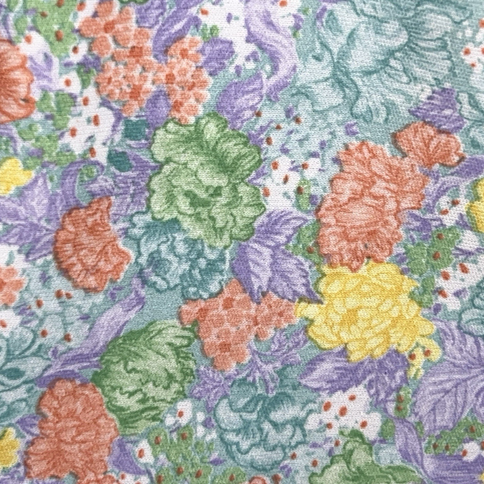 Vintage Pastel Floral Headscarf Stretch 60s Era Triangle Style Retro Pinup