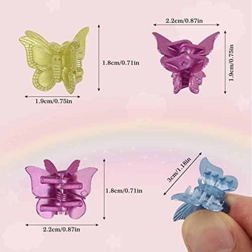 Butterfly Hair Clips Pastel Hair Clips 50 Count (Pack of 1) 14 Metallic Color