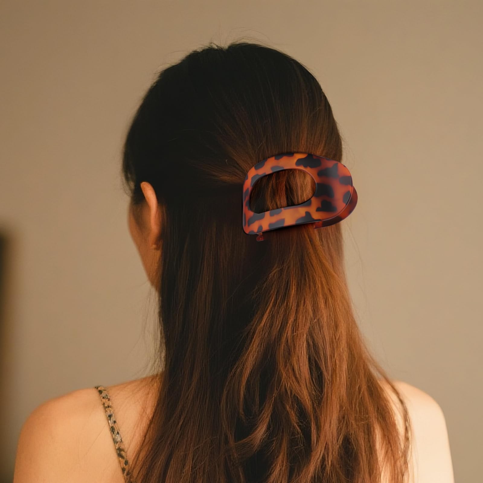 4 PCS Flat Hair Clips – Round Claw 4 Count (Pack of 1), 4PCS-Color-2