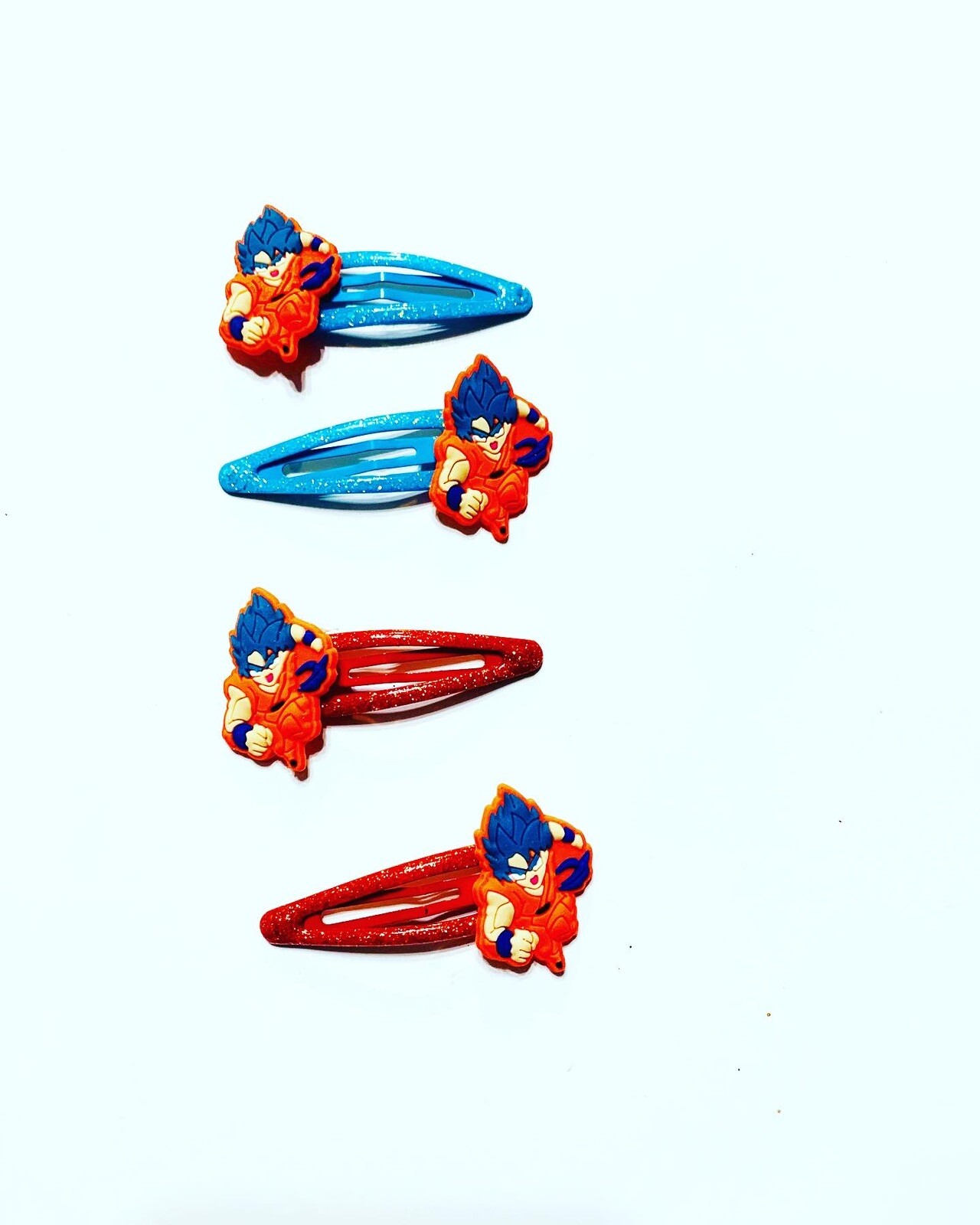 Handmade Hair Bows – Anime – Dragonball Z – Hair Clips – SS Blue Goku #2