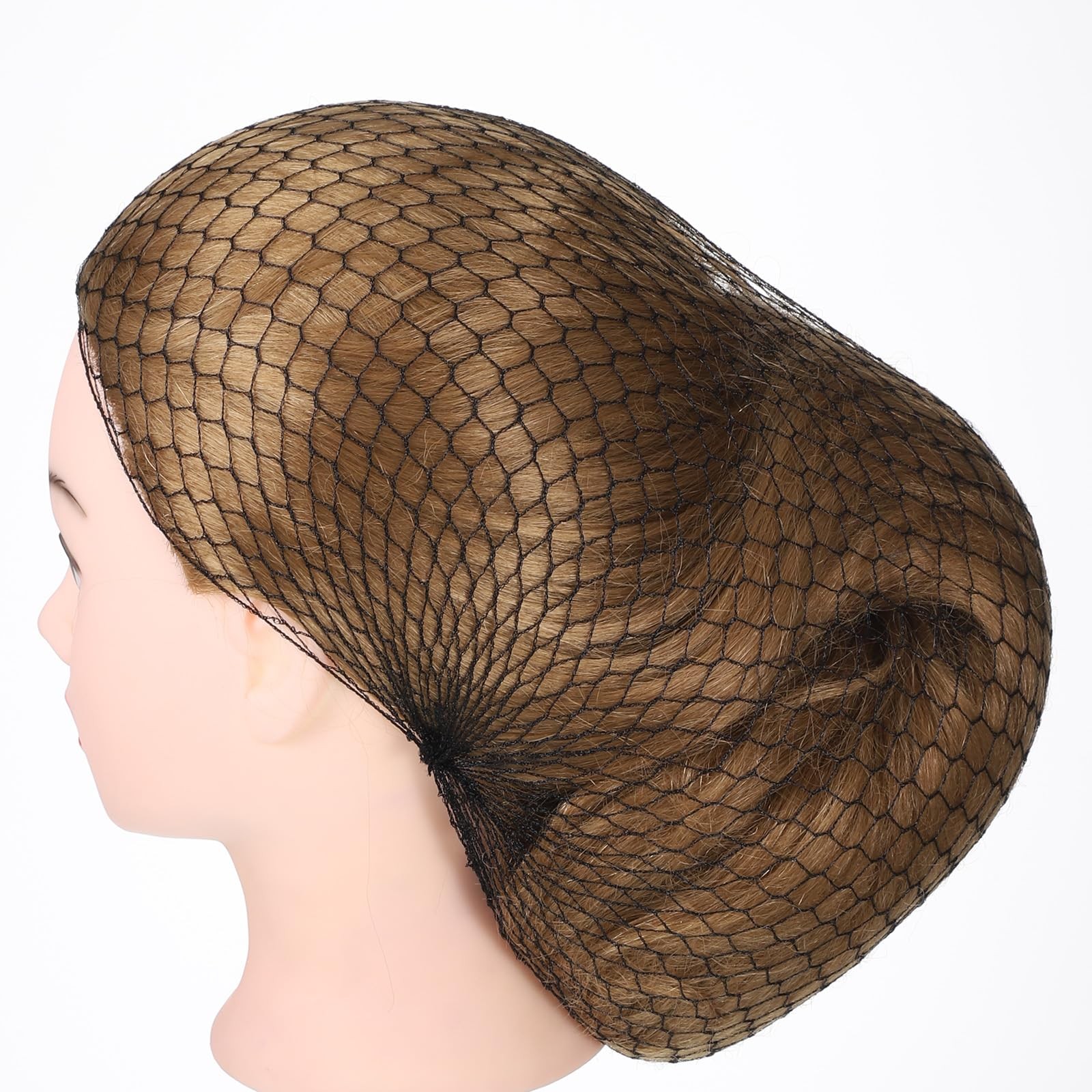 20 Pcs Hair Nets for Women Wig Black Mesh Net Reusable Elastic for…