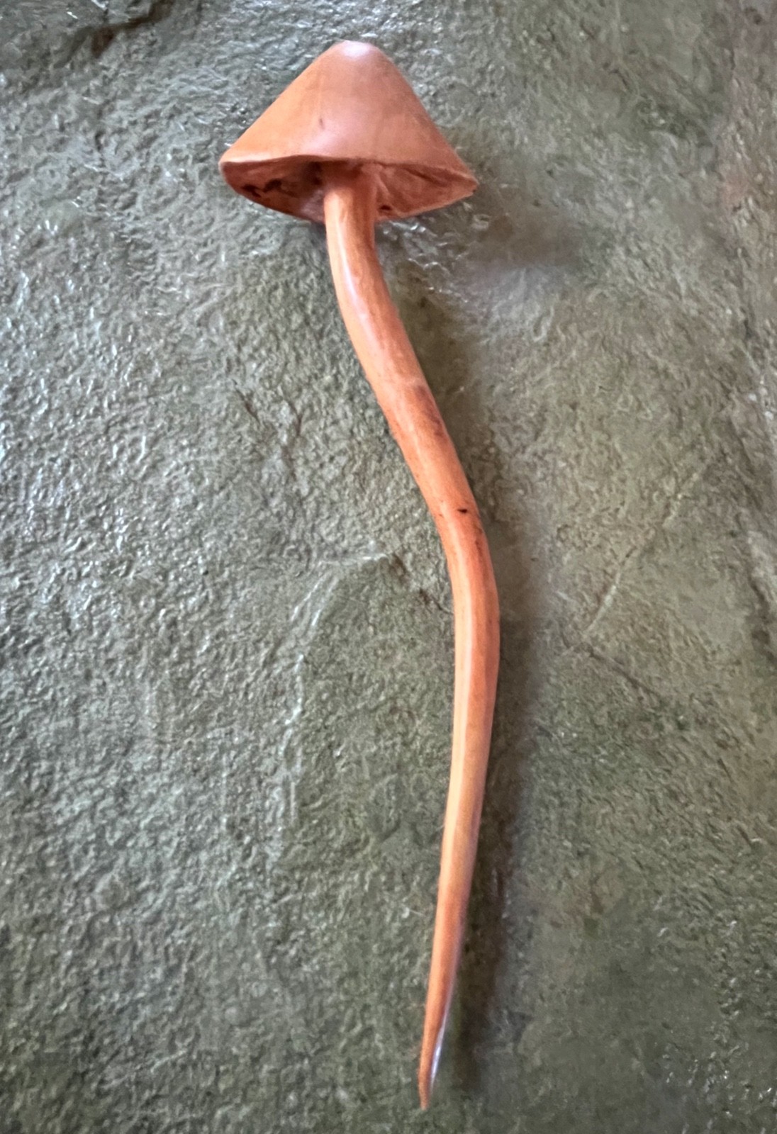 HAND CARVED WOOD MUSHROOM HAIR STICK PIN BUN CHOPSTICK WOODEN HAIRSTICK