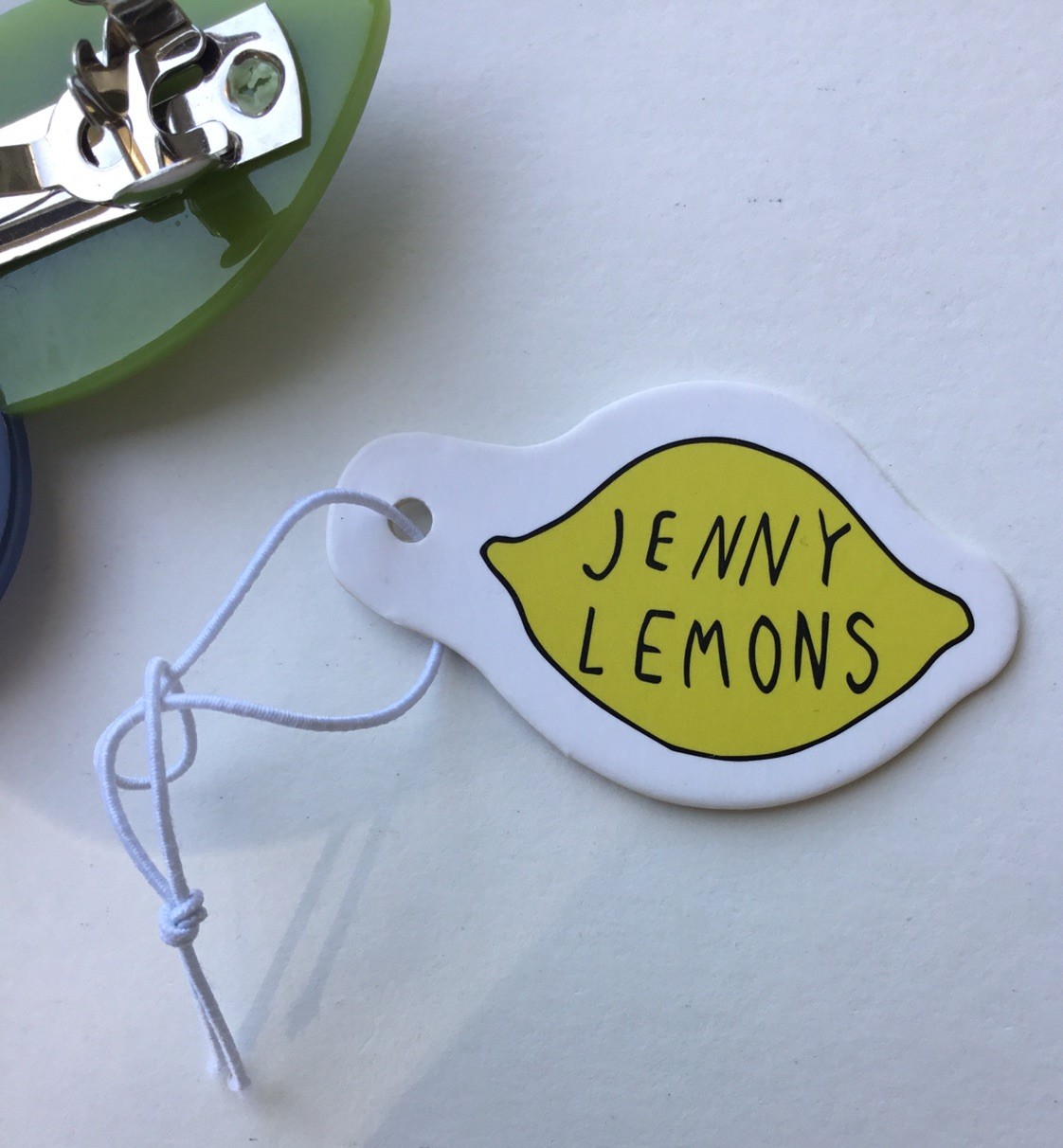 NWT Designer Jenny Lemons Acrylic Blueberry Hair Accessory Barrette Signed