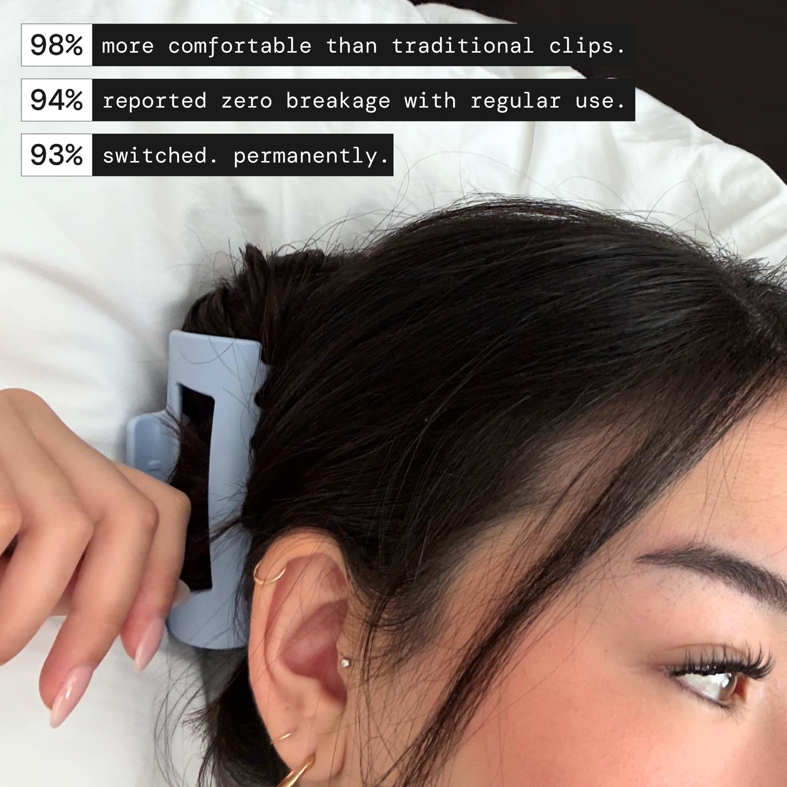 Medium Hair Clip – Flexible Comfort Hair Claw for Women, For Thick & Thin Hai…