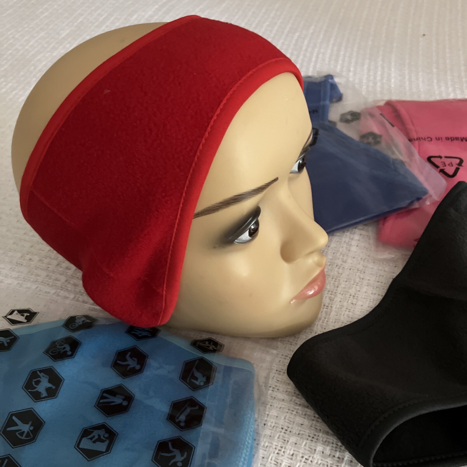 Set Of 5 Unisex Ear Warmer Headbands Fleece Winter Ski Running Cycling