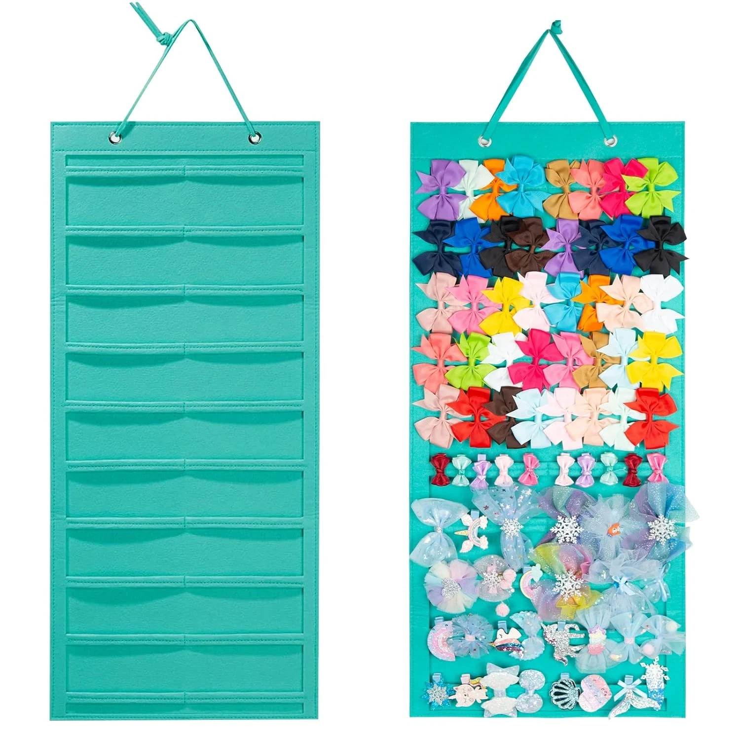 Large Claw Clip Organizer 10 Layer Hair Accessories Display Holder Mint Green-A
