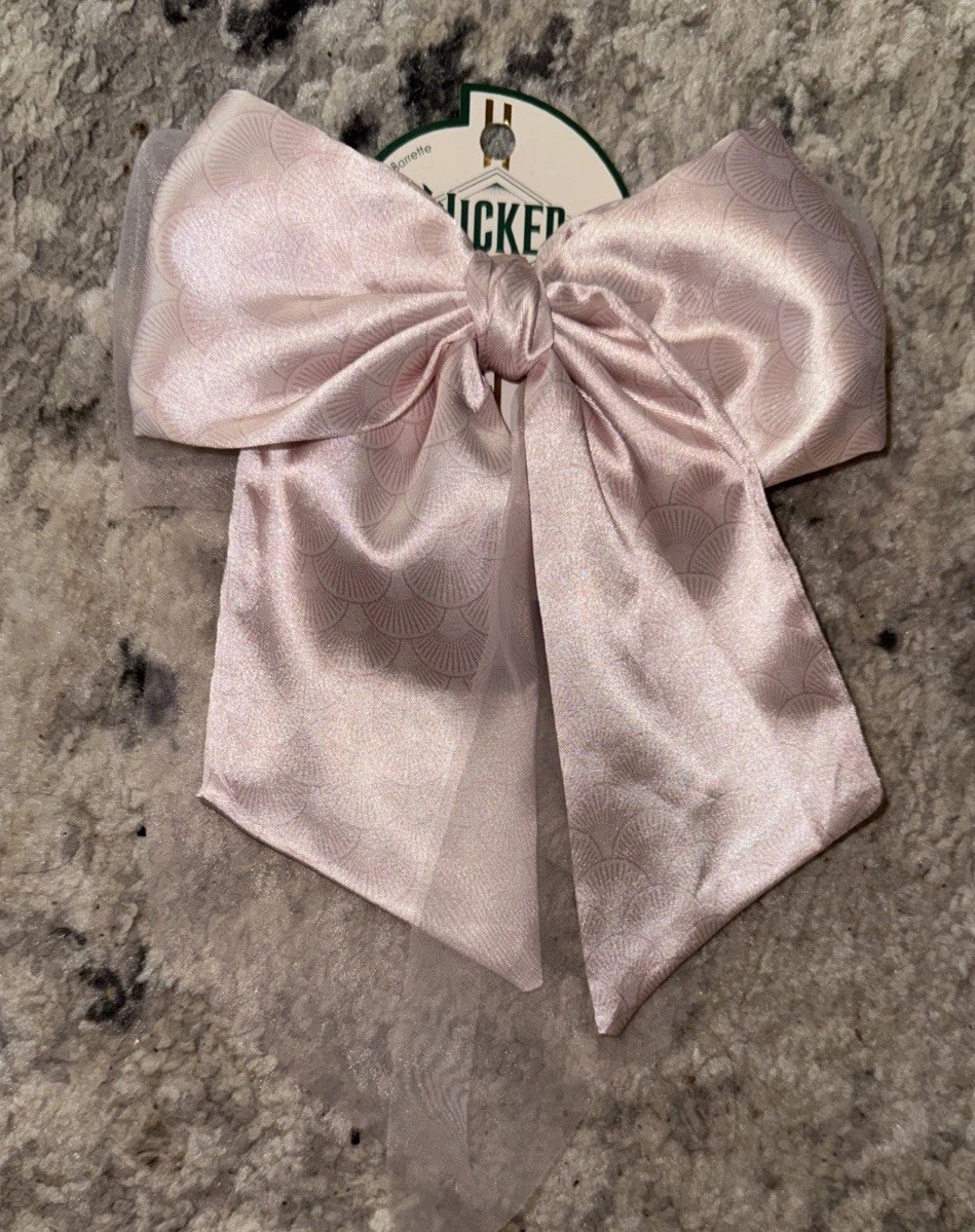 Wicked MOVIE 2024 Glinda Bow Barette Pink Universal Scunci WICKED Limited New