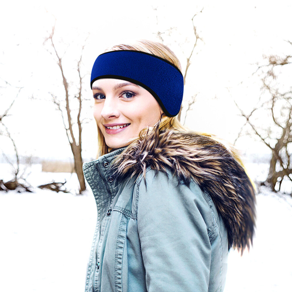 Mens Womens Headband Earwarmer Ear Muffs Polar Fleece Winter Hat Ski Snowboard