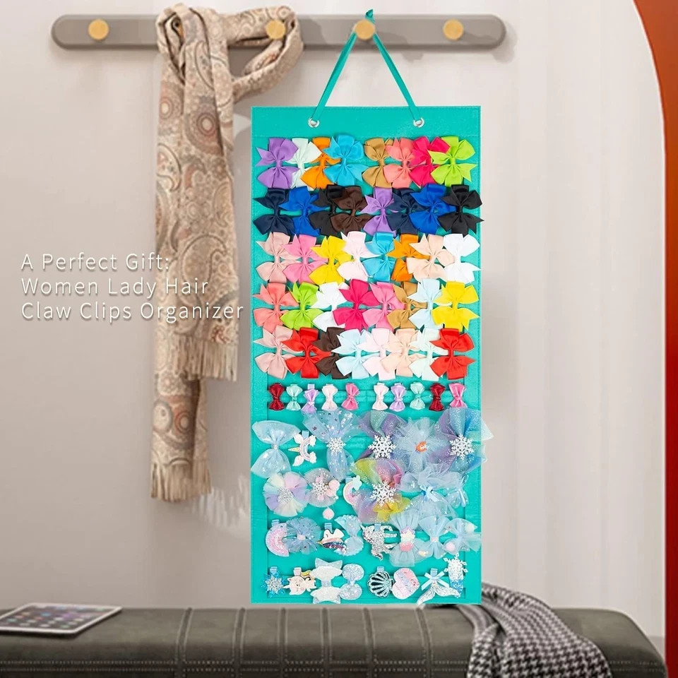 Large Claw Clip Organizer 10 Layer Hair Accessories Display Holder Mint Green-A