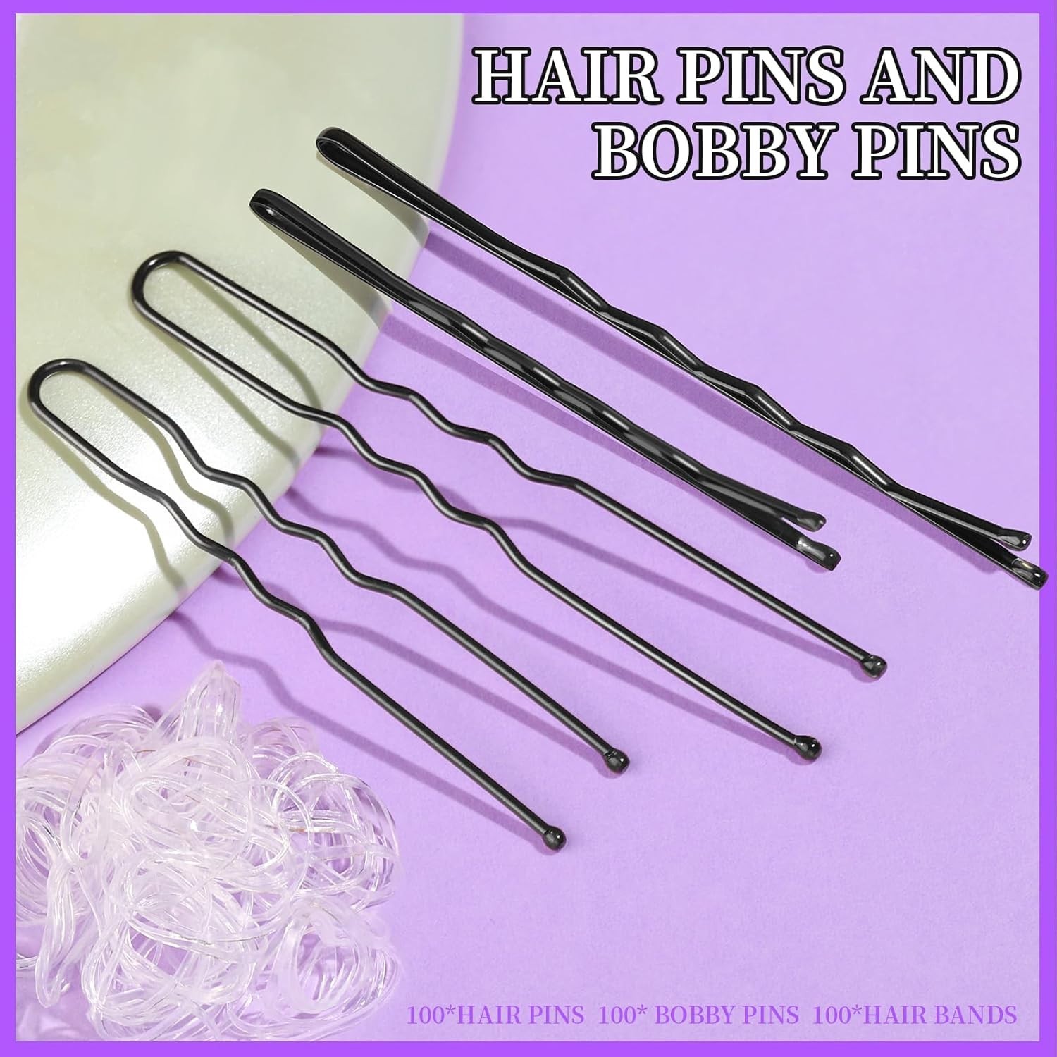 300Pcs Hair Pins Bobby Pins Black, 100 Black Bobby Pins 2 2.75100 Hair Pins fo