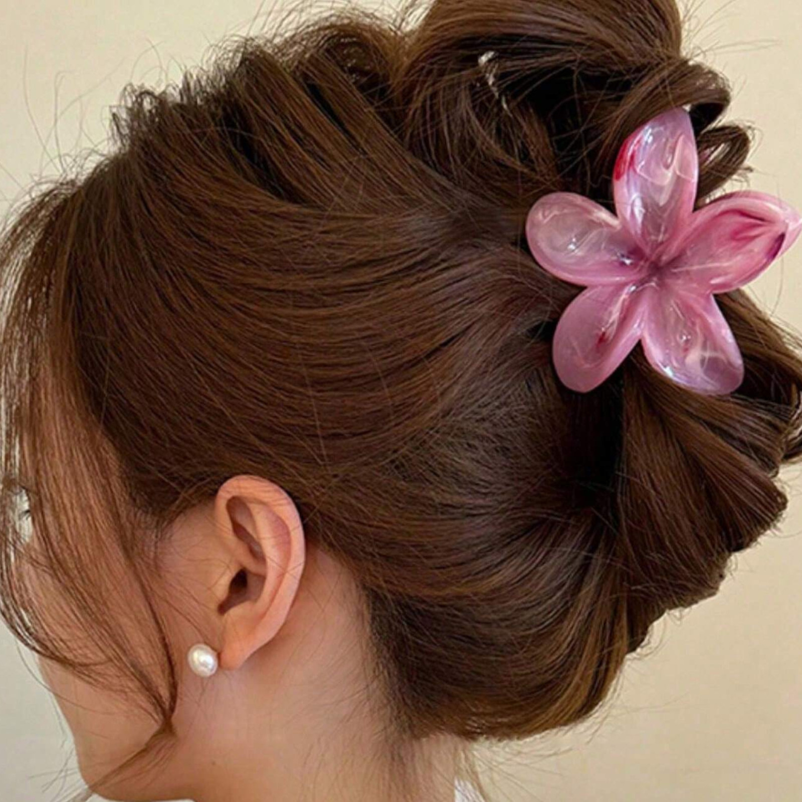 Daisy Flower Hair Claw Clip Thick Hair Women Large Boho Gold Pink Blue Jaw