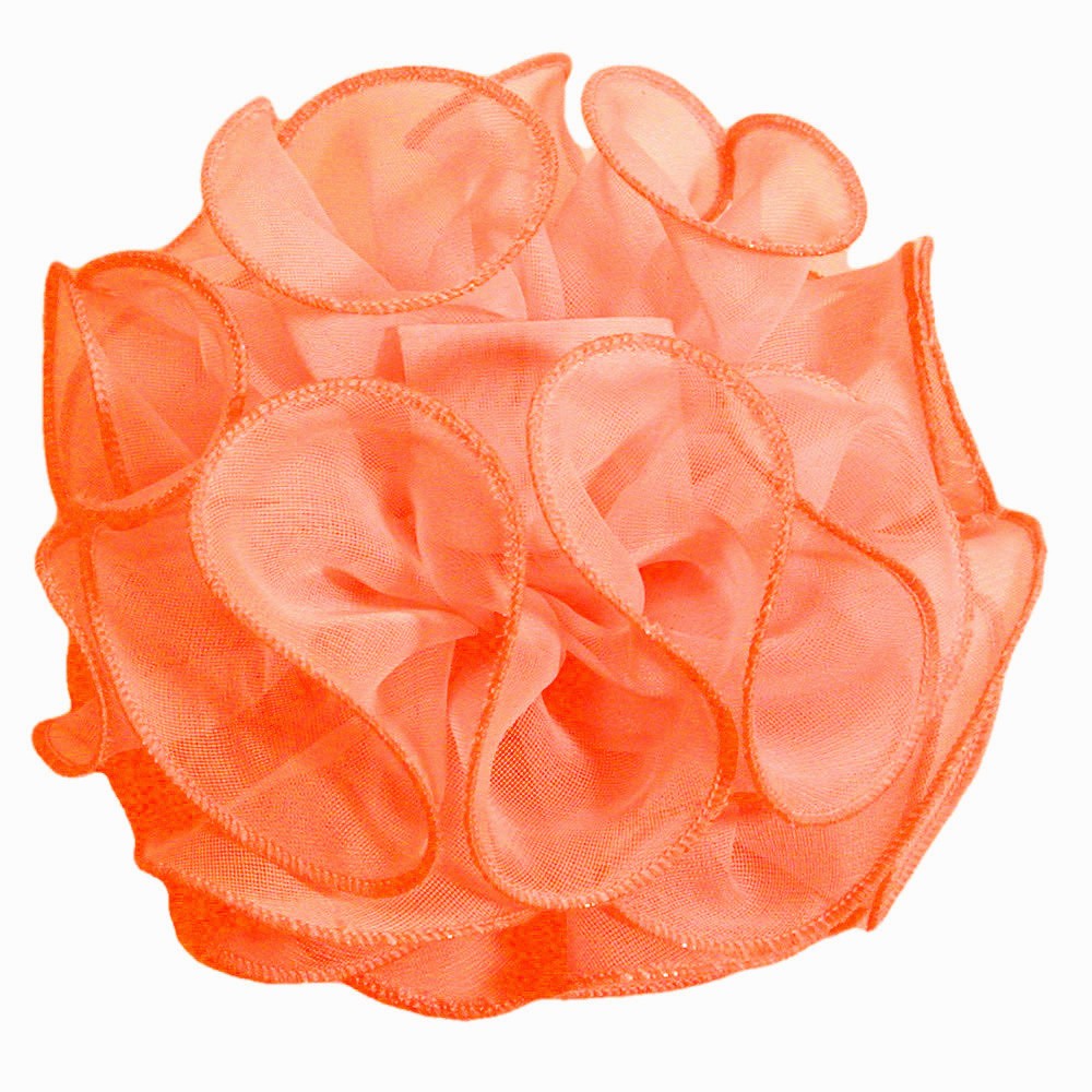 Chiffon Ruffled Jaw Clip Claw Hair Bow 30 Colors