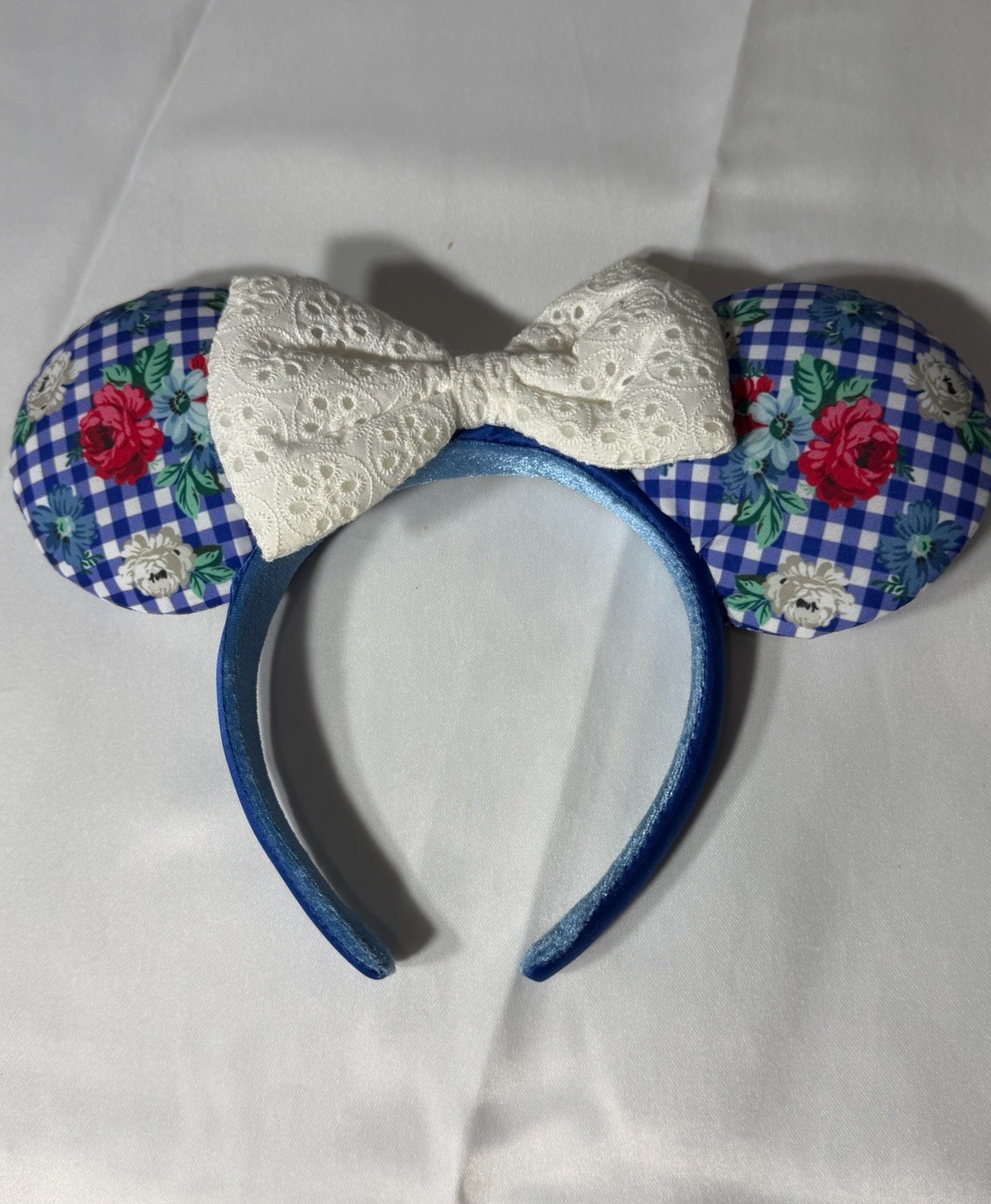 Disney Parks Gingham Cottage Minnie Mouse Ear Headband