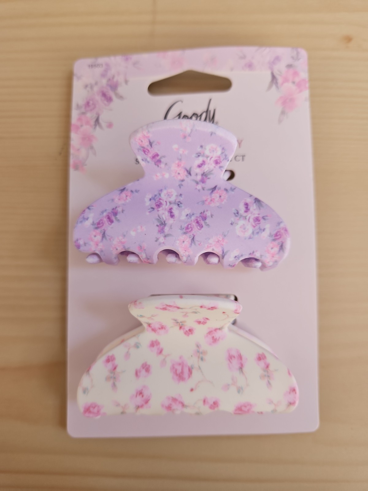Love Shack Fancy X Target Small Claw Clips 2CT Purple White Pink Flowers