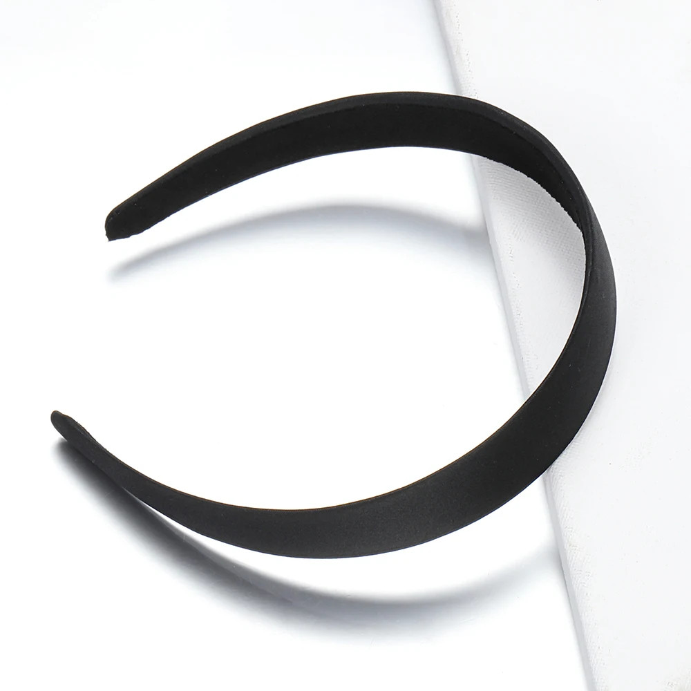 1PC Black Full Wrap Cloth Plastic Headband 1.5-4Mm Wide Headband Base for Women,