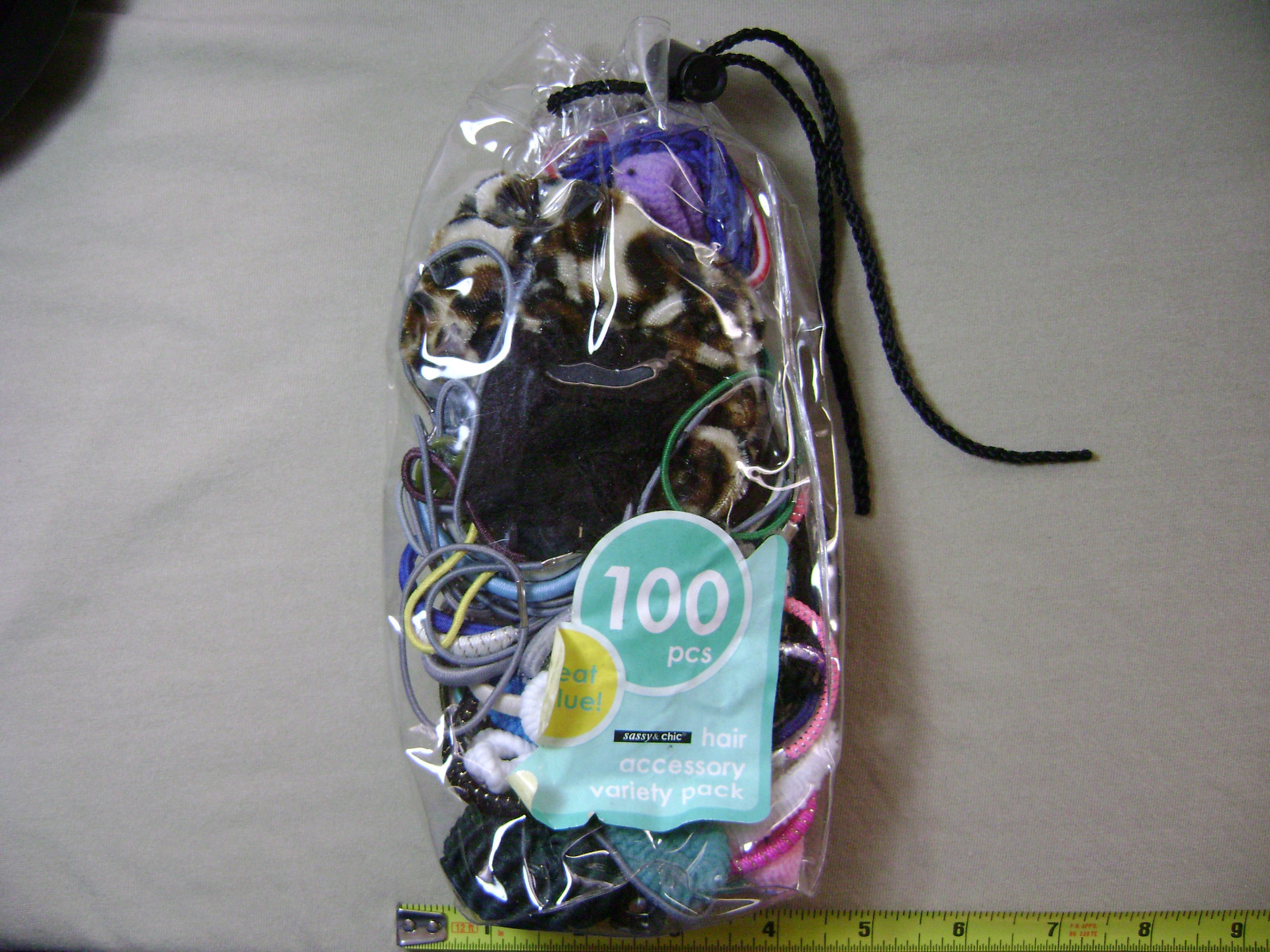 100 Pcs (Pieces) Sassy & Chic Hair Accessory Variety Pack (NEW) Scrunchies